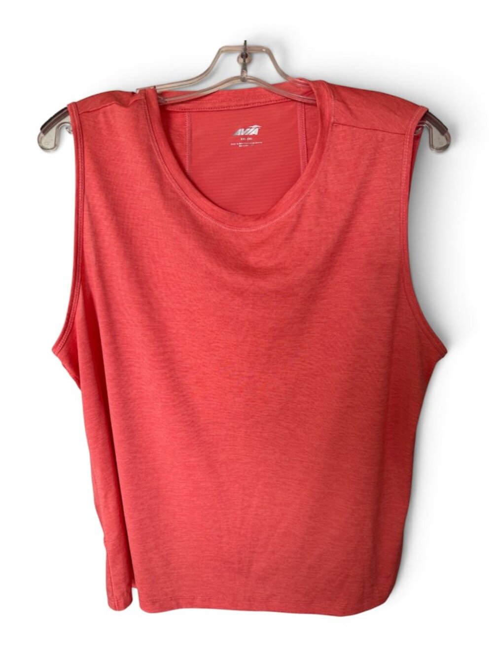 Women's Plus Avia Athletic Workout Sleeveless Tank Top Coral/Orange XXL (20)
